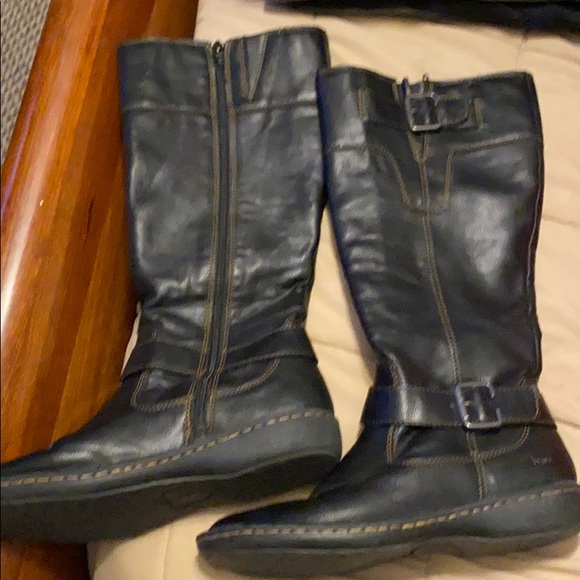 boc black leather boots